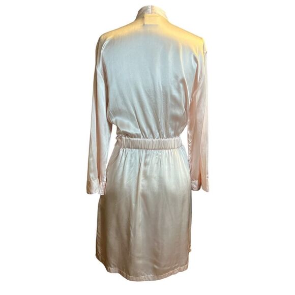 Fishers Finery Robe  XS Soft Pink Mulberry Silk Lounge Washable Extra Small $143 - Picture 3 of 6